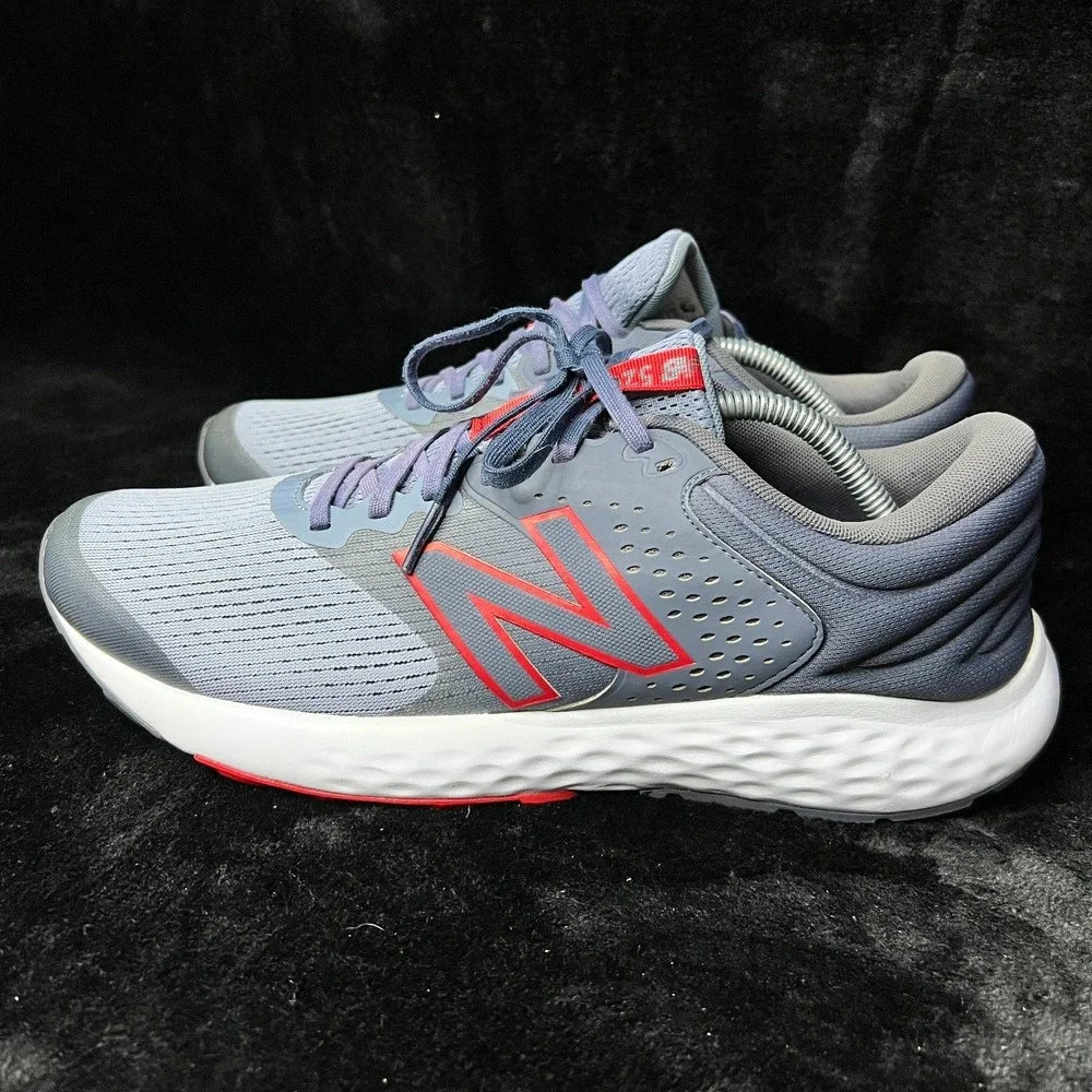New Balance 520 V7 M520LG7 Men's 12 Running Shoes Gray Red‎ Athletic Sneakers